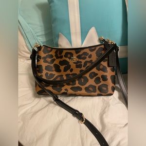 New leopard print Coach crossbody. New never used